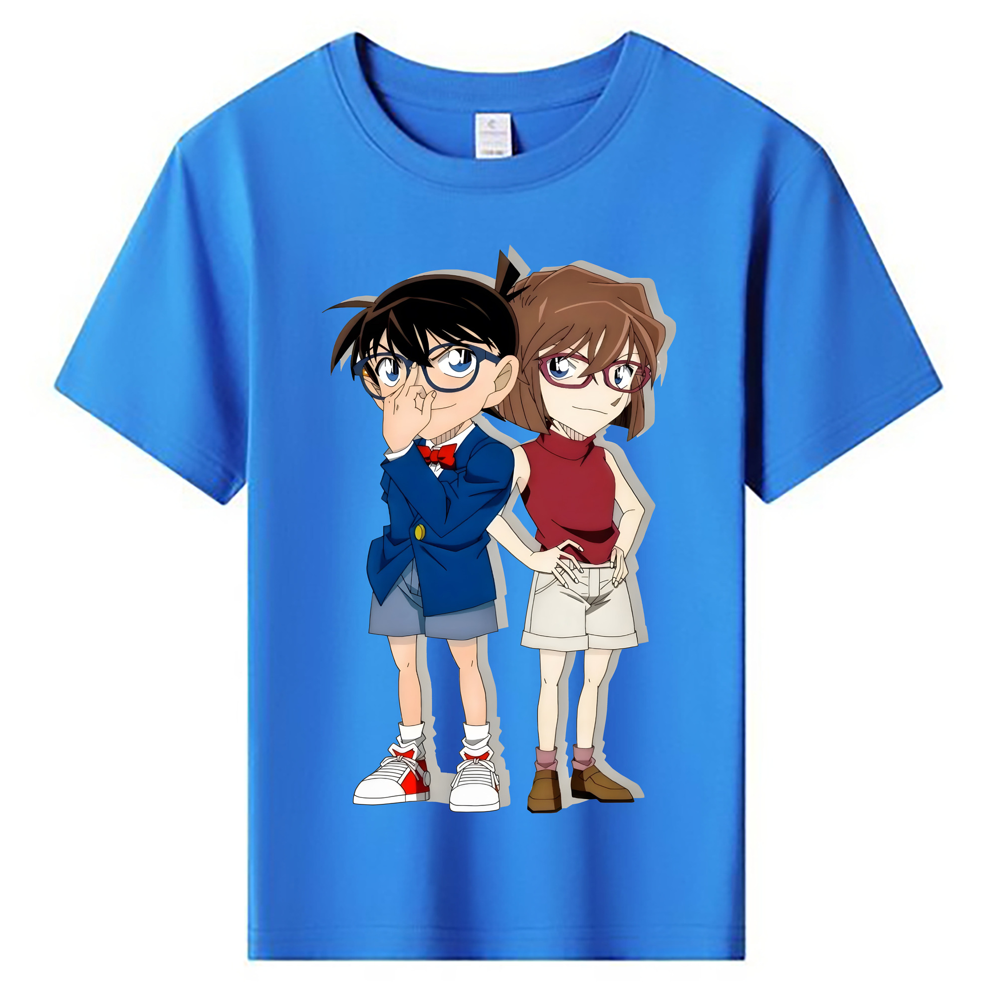 （画像用） 名探偵コナン 灰原 哀 はいばら あい Detective Conan Anita Hailey、Vi Graythorn Haibara Ai 綿100％キッズTシャツ（フロントプリント）